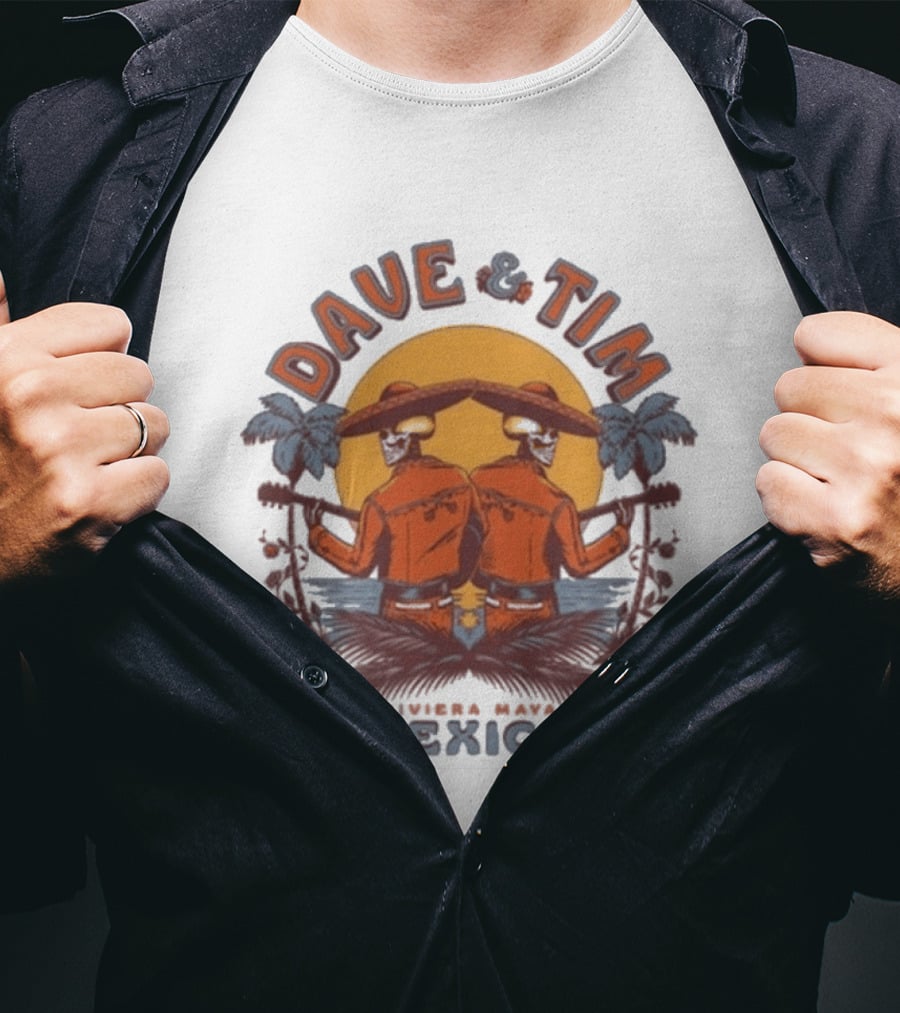 Dave & Tim Mexico 2026 Riviera Maya Sunset Show T-Shirt