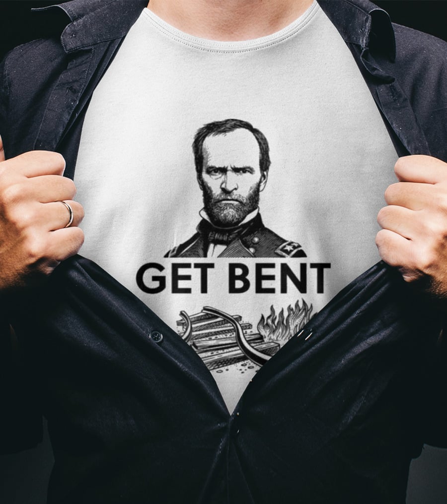 Get Bent Sherman's Neckties Bent Railroad Tracks T-Shirt