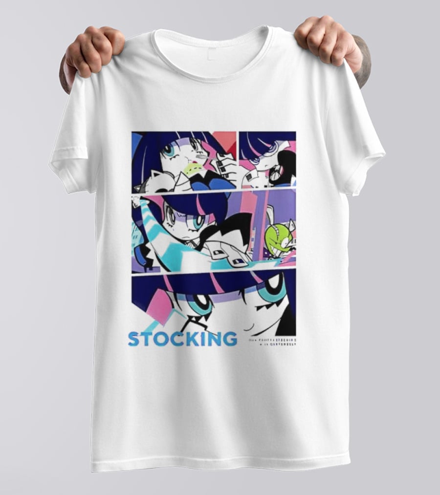 Panty & Stocking With Garterbelt Anime Stocking Anarchy Comic Strip T-Shirt