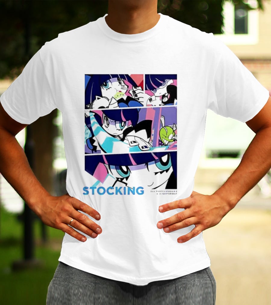 Panty & Stocking With Garterbelt Anime Stocking Anarchy Comic Strip T-Shirt