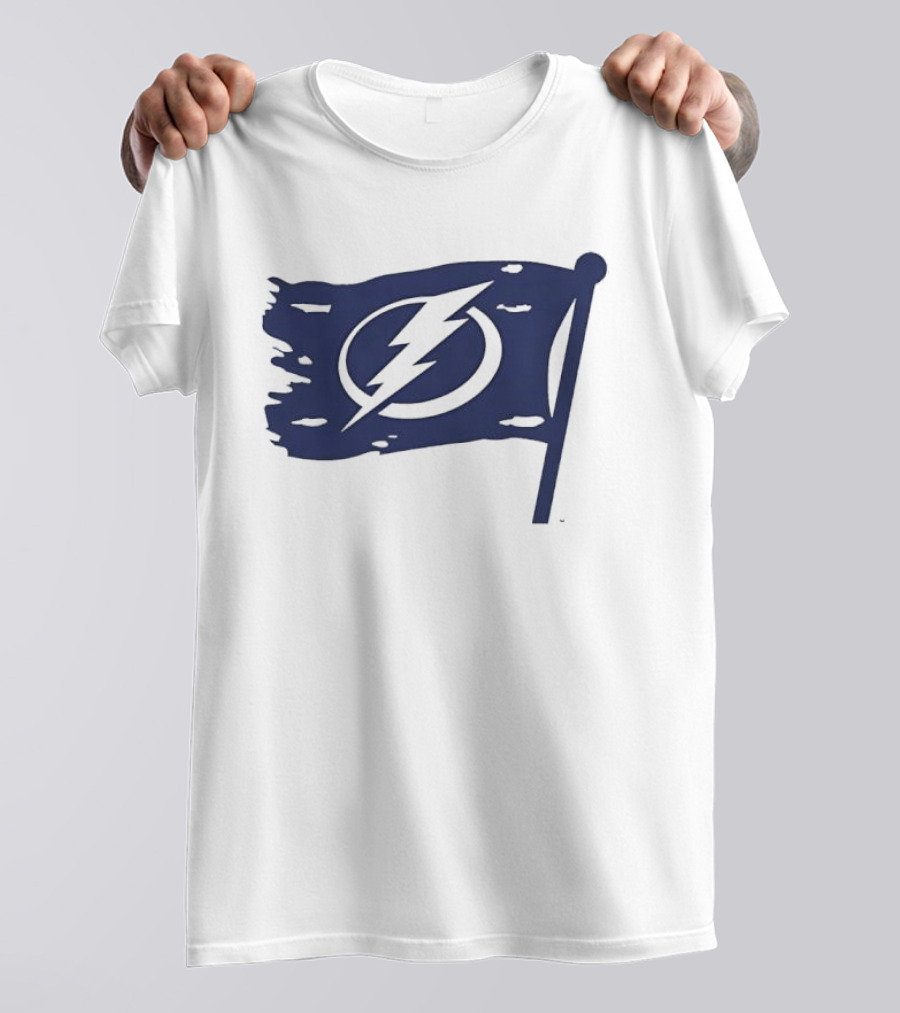 Tampa Bay Lightning 2026 Stadium Series Boyfriend Flag Lightning Bolt T-Shirt