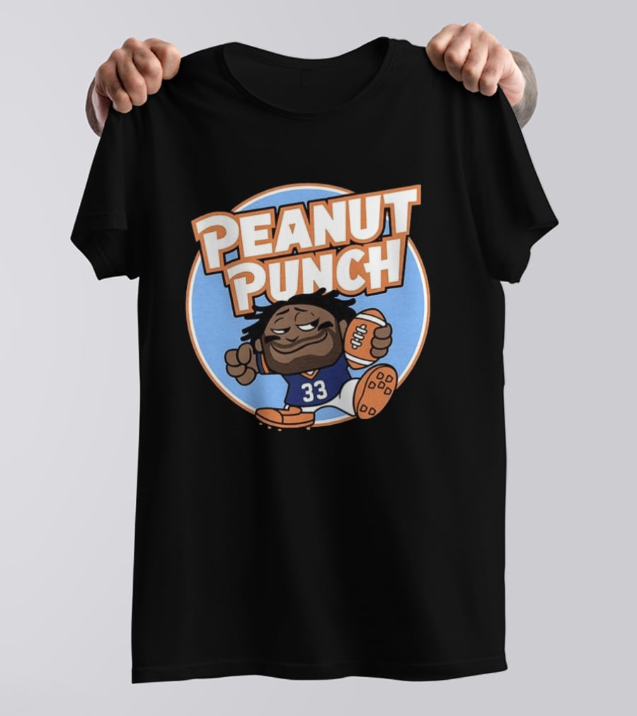Peanut Punch Charles Tillman Chicago Bears Number 33 Cartoon T-Shirt