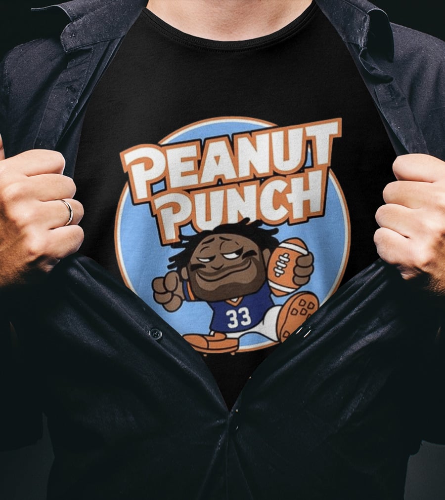 Peanut Punch Charles Tillman Chicago Bears Number 33 Cartoon T-Shirt
