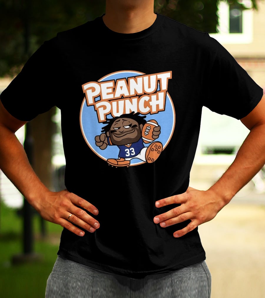 Peanut Punch Charles Tillman Chicago Bears Number 33 Cartoon T-Shirt