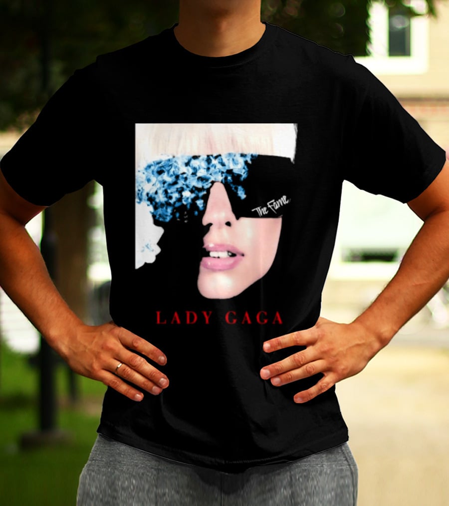 Lady Gaga The Fame Debut Album Iconic Glasses T-Shirt