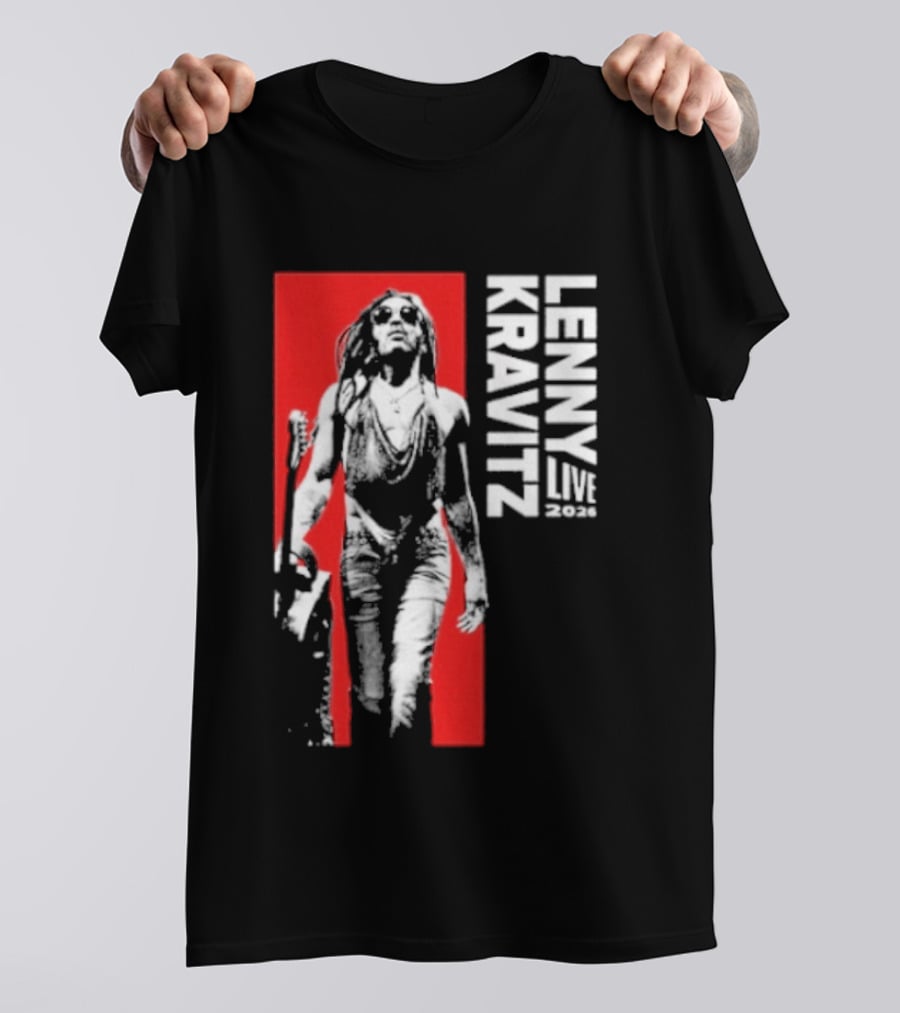 Lenny Kravitz Live 2026 Bold Red T-Shirt