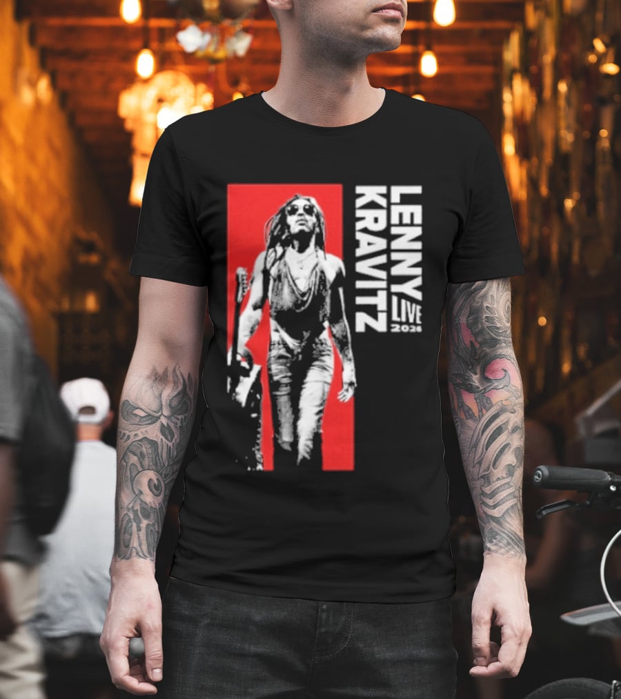 Lenny Kravitz Live 2026 Bold Red T-Shirt