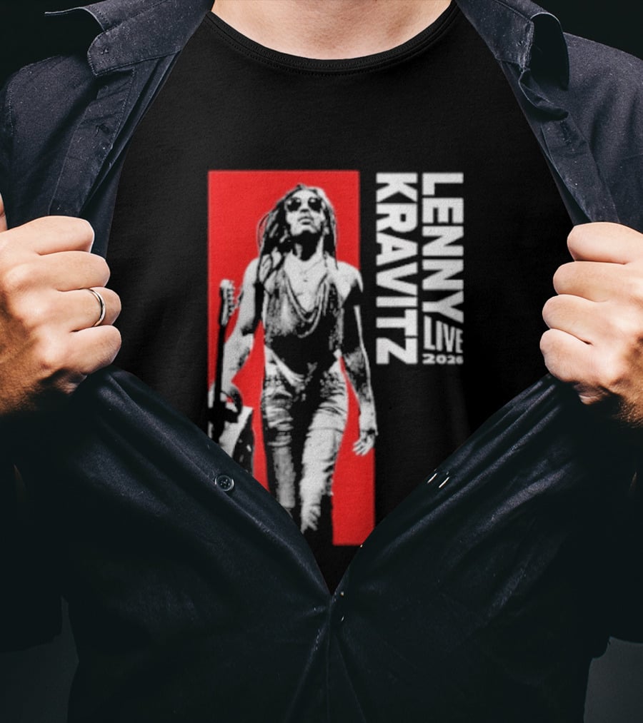 Lenny Kravitz Live 2026 Bold Red T-Shirt