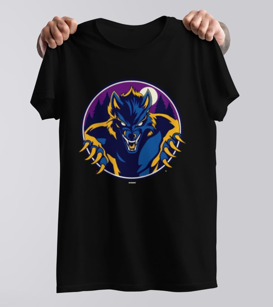 Michigan Dogmen Bimm Ridder Wolf Moon Forest Clawing Beast T-Shirt