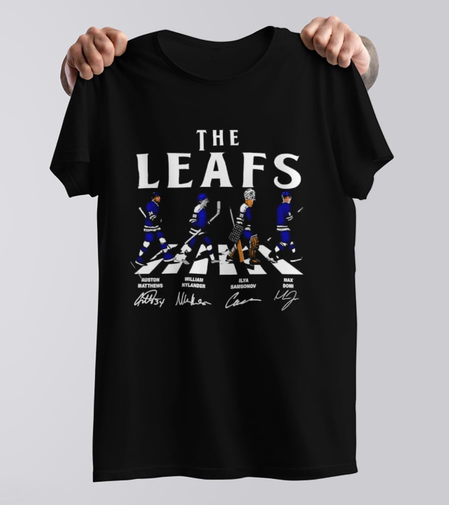 The Leafs Auston Matthews William Nylander Ilya Samsonov Max Domi Hockey Abbey Road T-Shirt