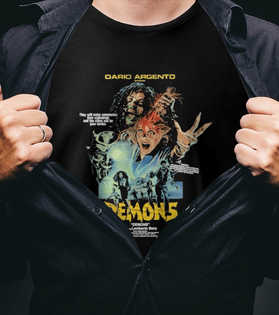 Dario Argento Demons Orgy Of Bloodshed Lamberto Bava Cult Horror Film T-Shirt