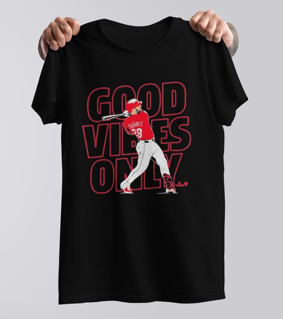 Eugenio Suárez Good Vibes Only Cincinnati Baseball Player Swinging 28 T-Shirt