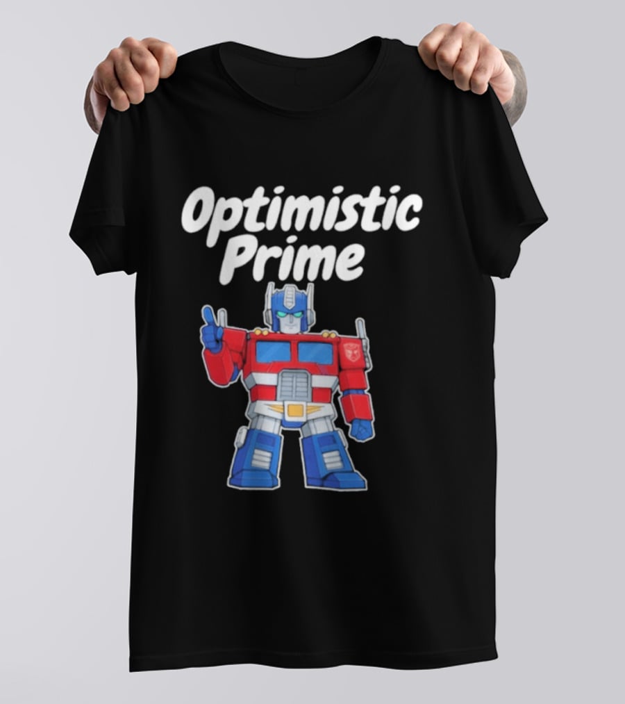 Optimistic Prime Robot Character Thumbs Up T-Shirt