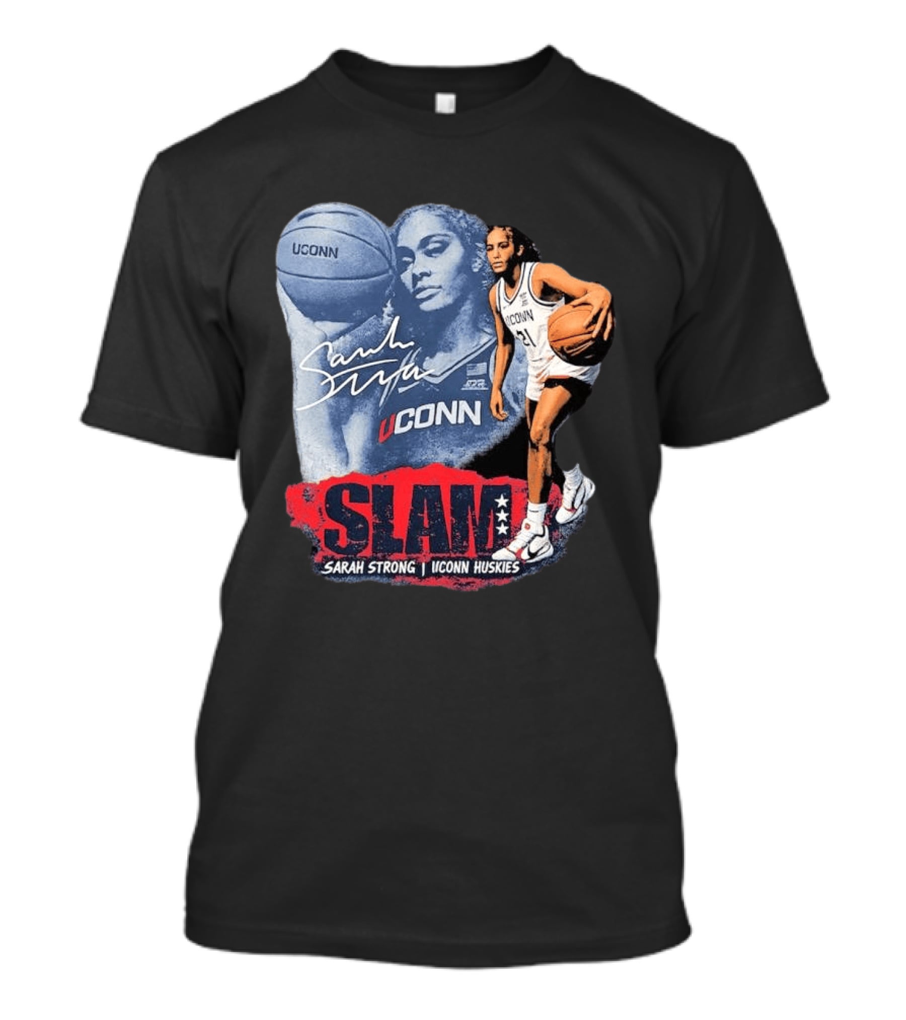 UConn Huskies SLAM Sarah Strong Basketball Legend T-Shirt