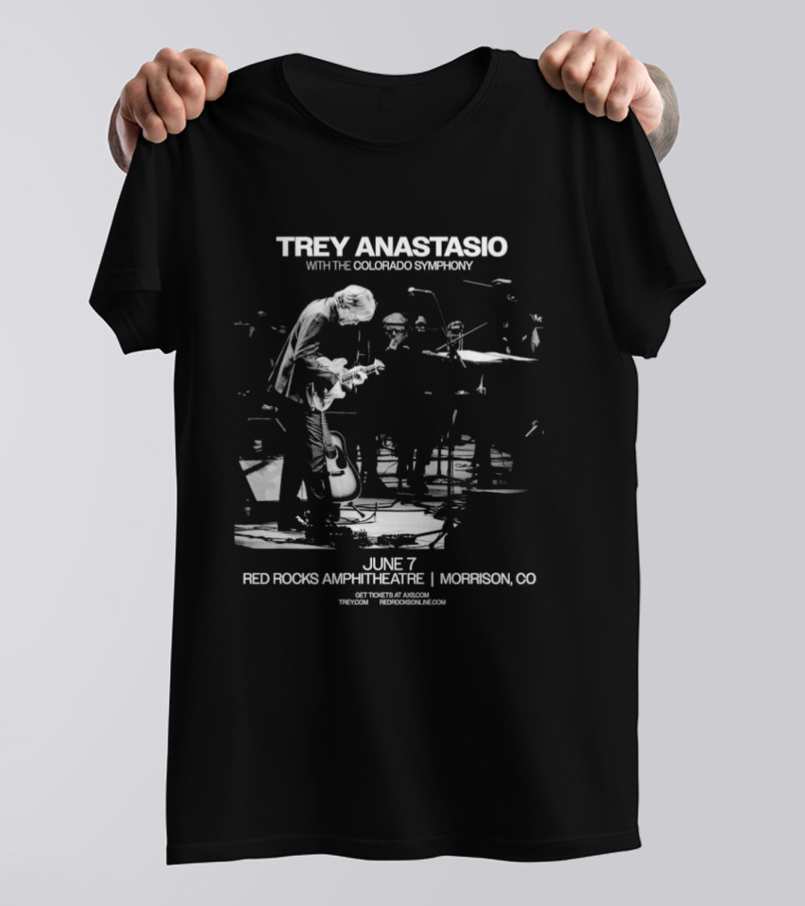 Trey Anastasio With The Colorado Symphony Live At Red Rocks Amphitheatre Morrison CO June 7 2026 T-Shirt