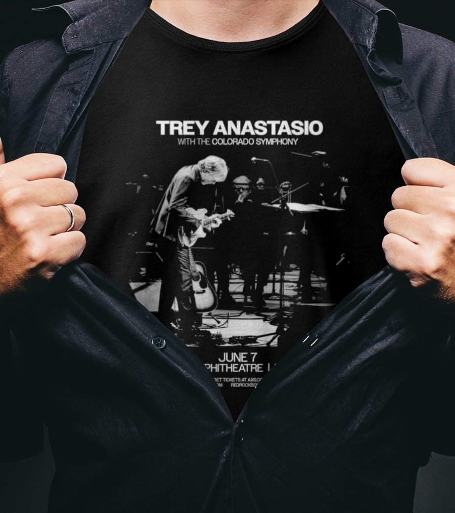 Trey Anastasio With The Colorado Symphony Live At Red Rocks Amphitheatre Morrison CO June 7 2026 T-Shirt
