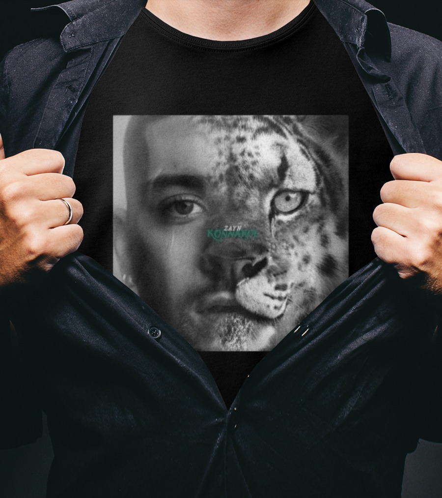 Zayn Konnakol Half Human Half Leopard Face T-Shirt