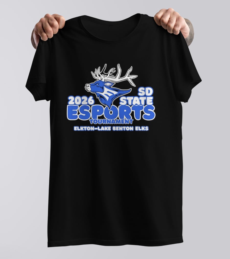 2026 SD State Esports Tournament Elkton Lake Benton Elks Elk Head T-Shirt