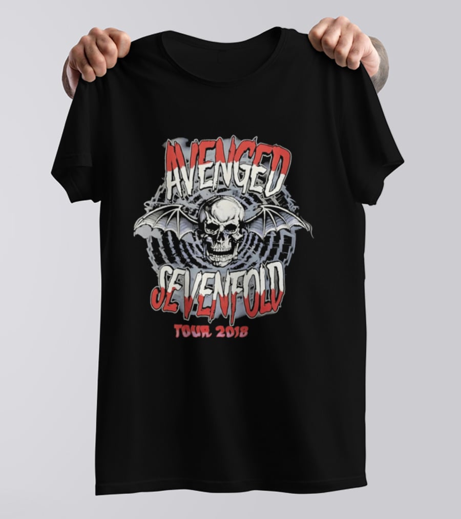 Avenged Sevenfold Tour 2018 Winged Skull Deathbat T-Shirt