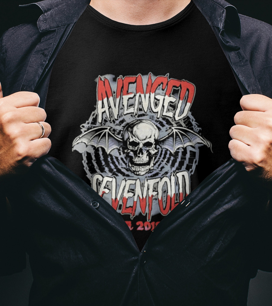 Avenged Sevenfold Tour 2018 Winged Skull Deathbat T-Shirt