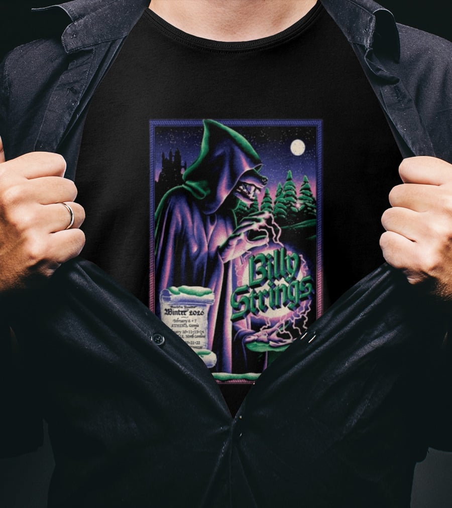 Billy Strings Winter 2026 Athens Asheville Nashville Tour T-Shirt