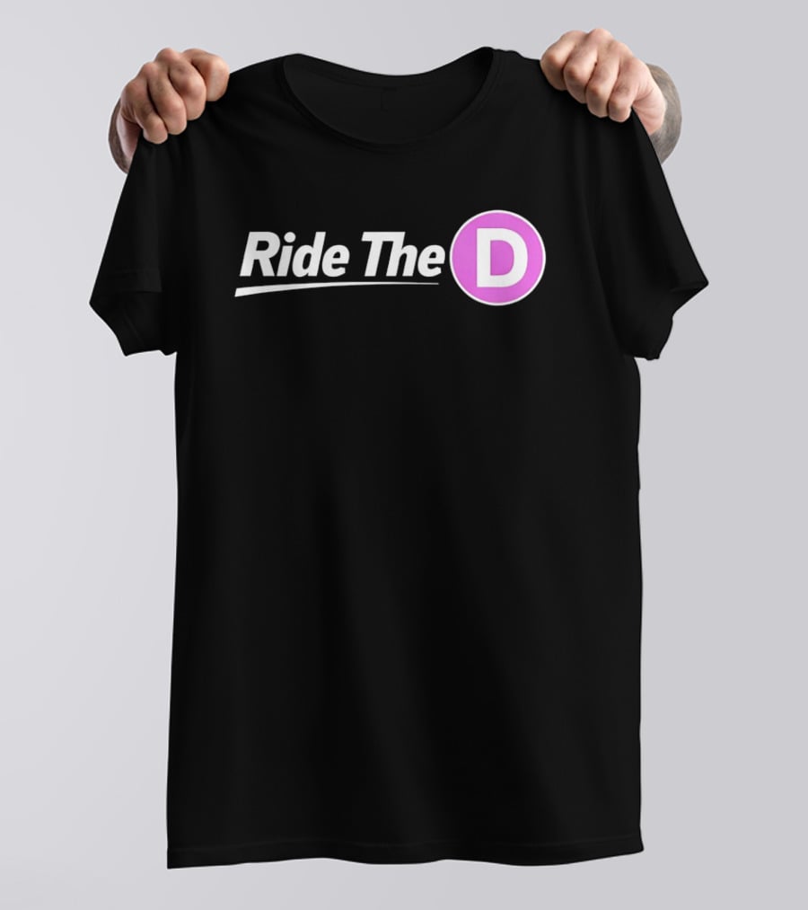 Ride The D Retro Urban Typography Bold Letter D T-Shirt