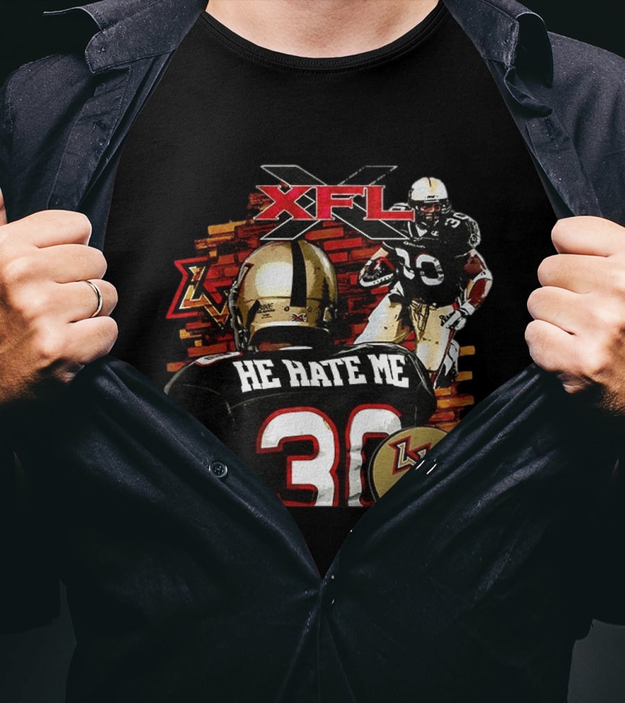 Rod Smart He Hate Me XFL 30 Panthers Football T-Shirt