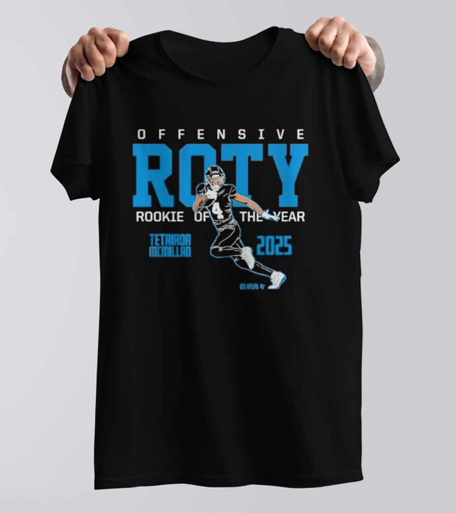 Tetairoa McMillan 2025 ROTY Offensive Rookie Of The Year Football T-Shirt