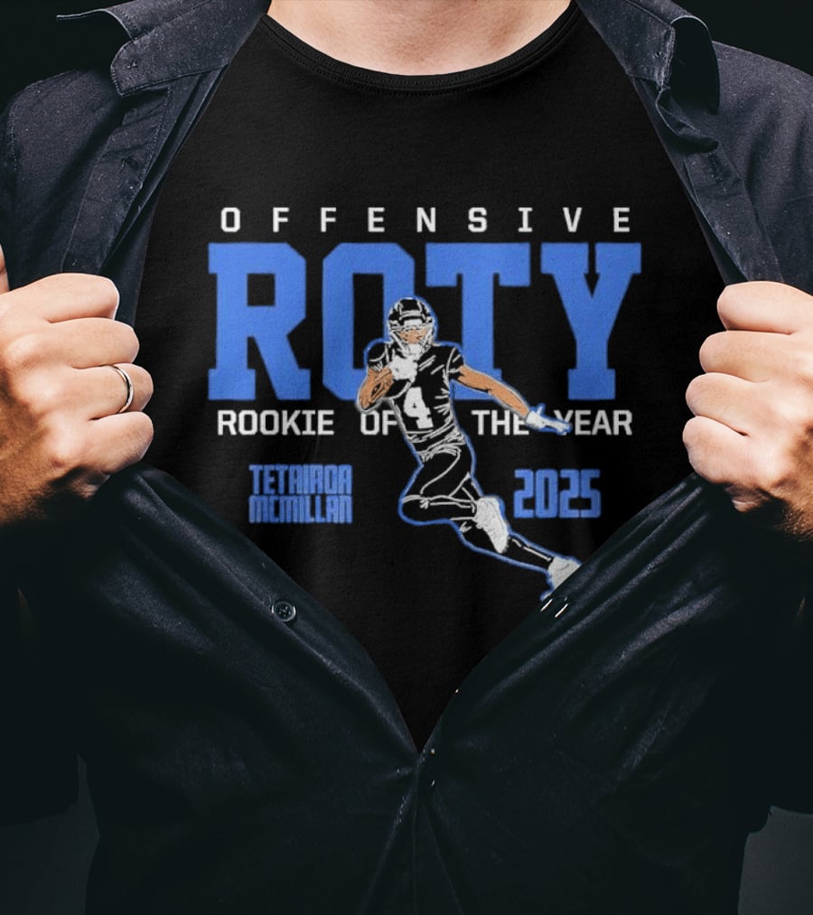 Tetairoa McMillan 2025 Offensive ROTY Rookie Of The Year T-Shirt