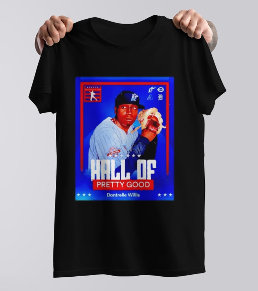 Hall Of Pretty Good Dontrelle Willis Detroit Tigers Baseball Card T-Shirt