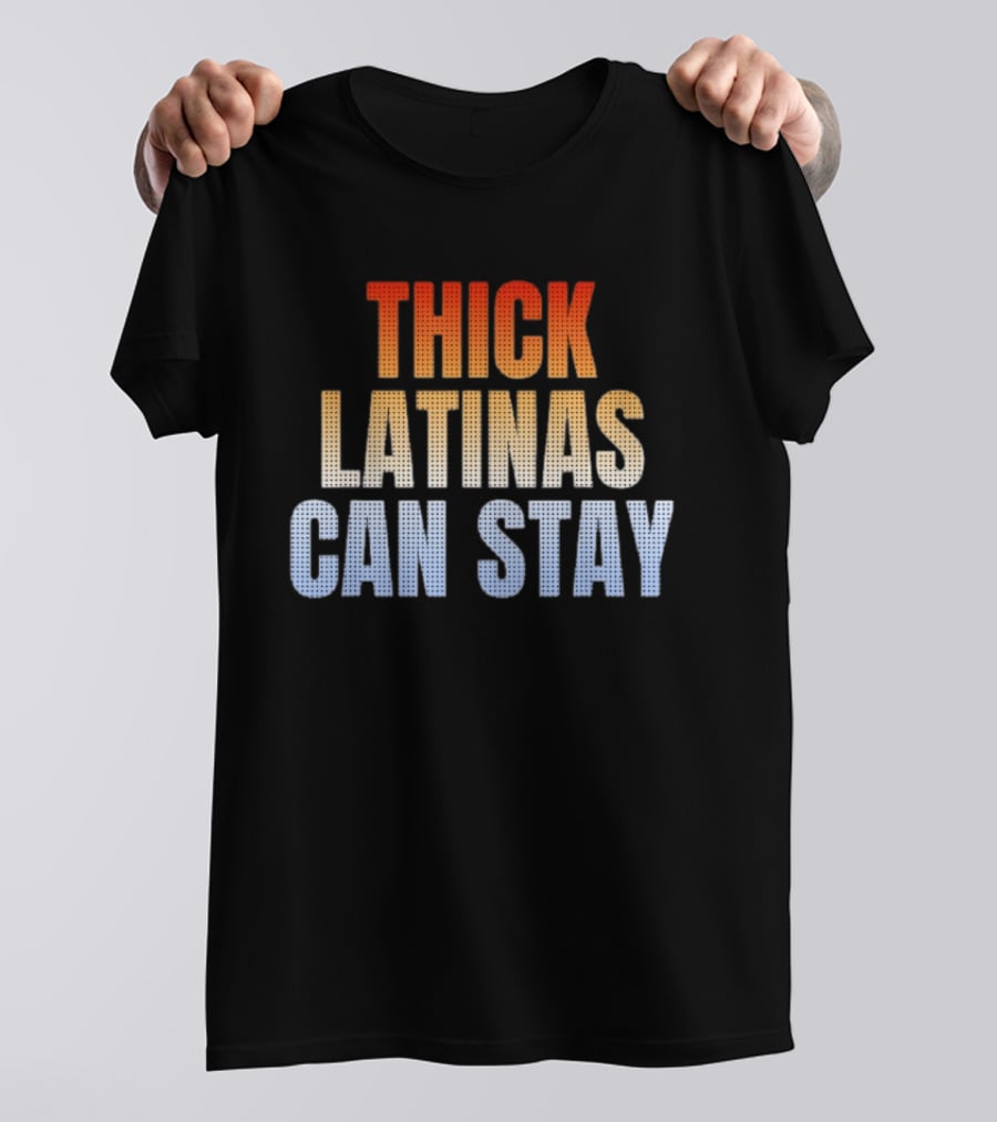 Thick Latinas Can Stay Retro Gradient Pop T-Shirt