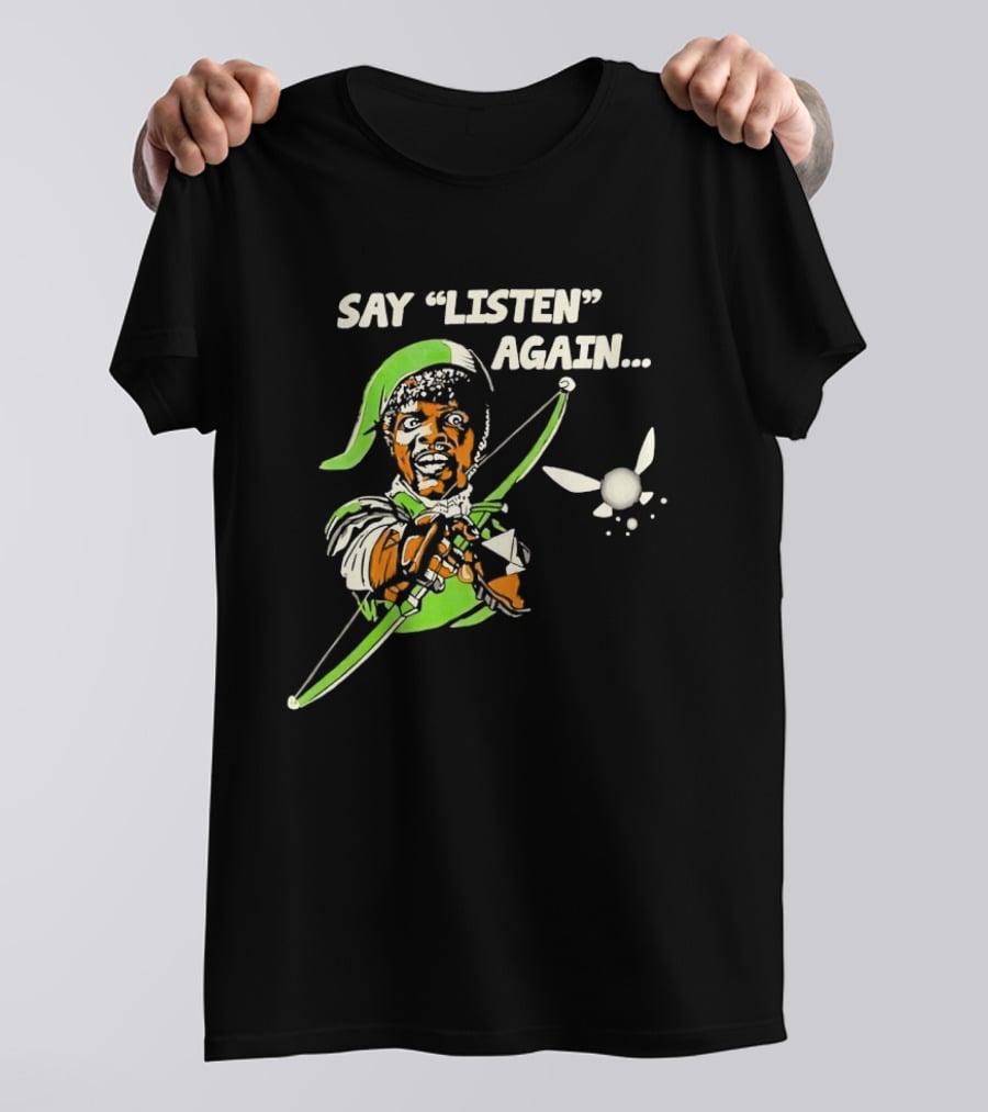 Say Listen Again Jules Winnfield Meets Zelda T-Shirt