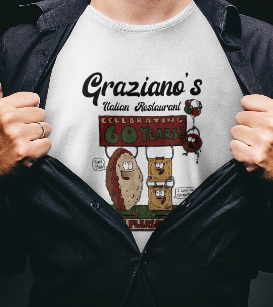 Graziano's Italian Restaurant Celebrating 60 Years Point Pleasant NJ Landmark Event T-Shirt