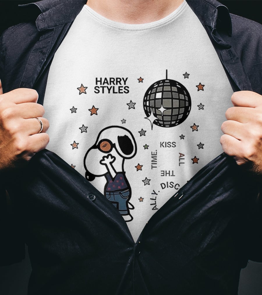 Harry Styles Snoopy Kiss The Disco Ball Occasionally T-Shirt