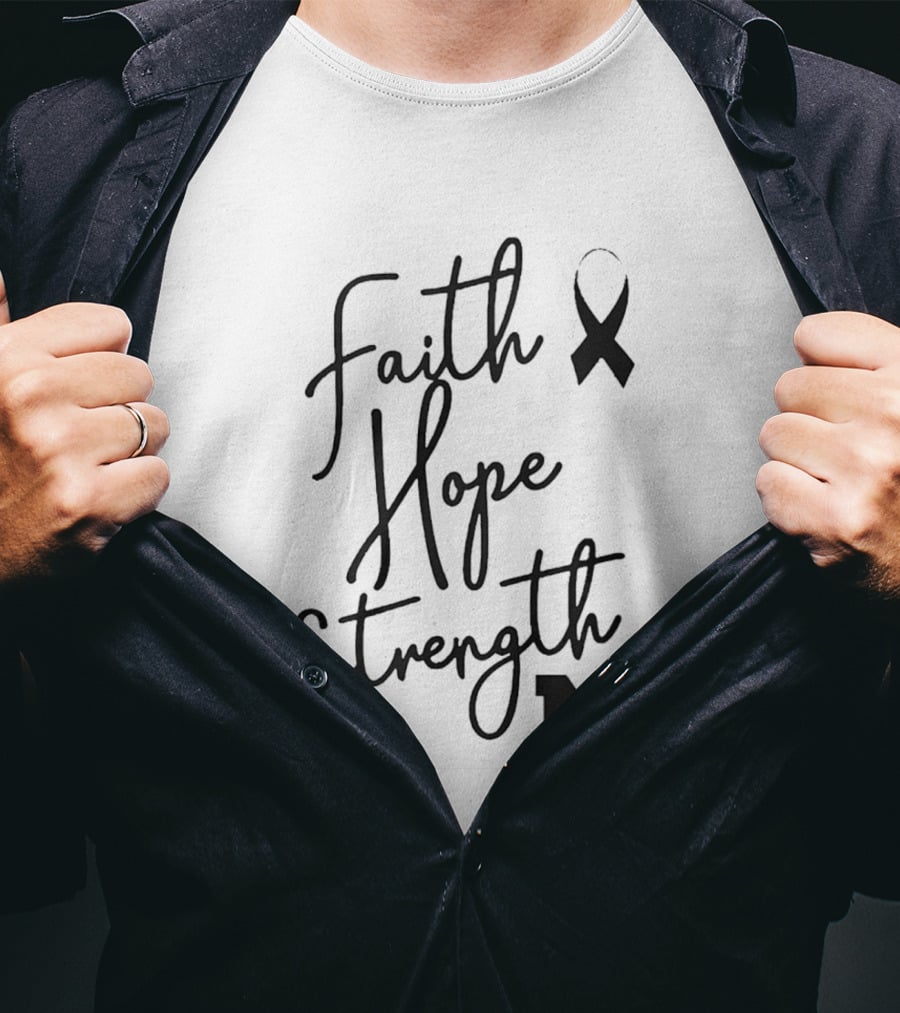 Faith Hope Strength Ribbon M T-Shirt