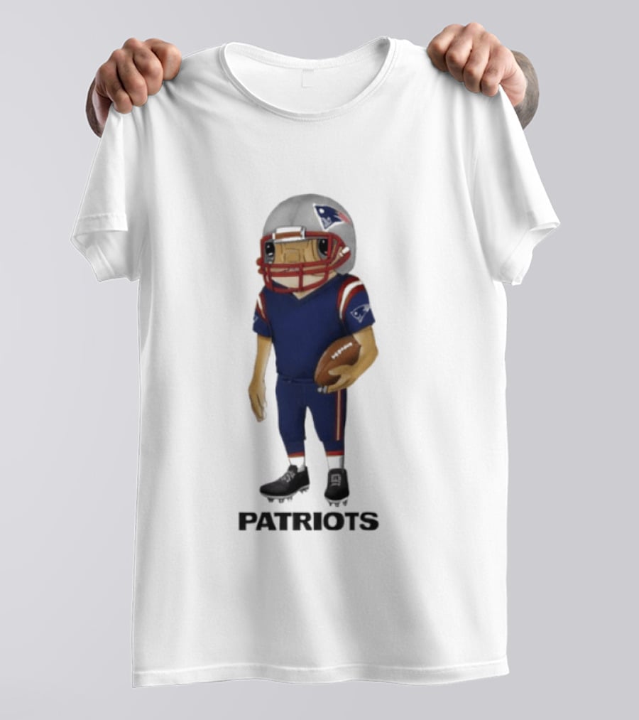 Patriots Concho Football Helmet Player With Ball T-Shirt