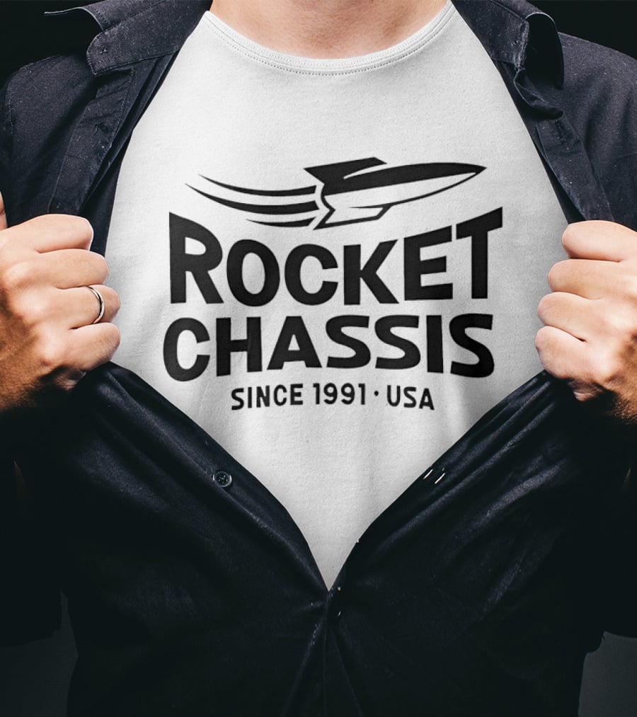 Rocket Chassis Since 1991 USA Racing Heritage T-Shirt