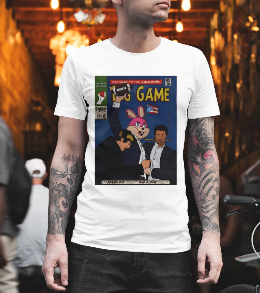 Welcome To The Calenton The Big Game Green Day Bad Bunny Doomsday Glitch T-Shirt