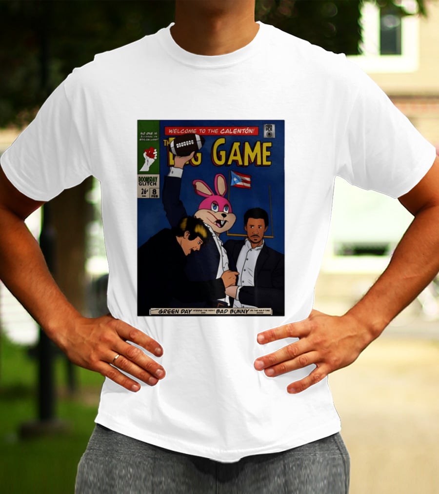 Welcome To The Calenton The Big Game Green Day Bad Bunny Doomsday Glitch T-Shirt