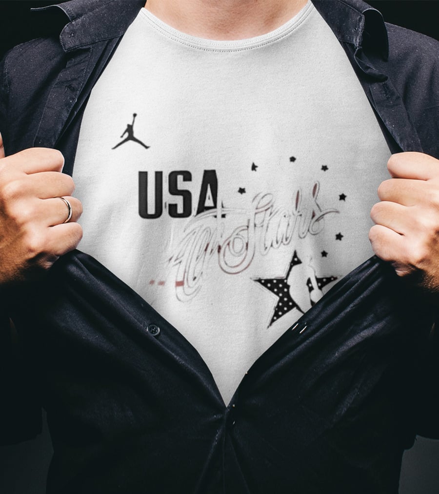 USA All Stars 2026 Basketball Jumpman Stars T-Shirt