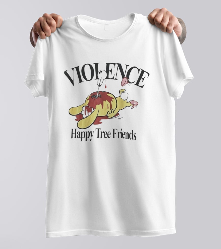 Violence Happy Tree Friends Cartoon Dark Humor Bloodied Scene T-Shirt