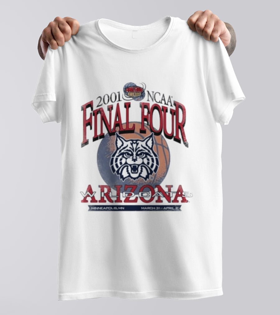 2001 NCAA Final Four Arizona March 31 April 2 Minneapolis T-Shirt