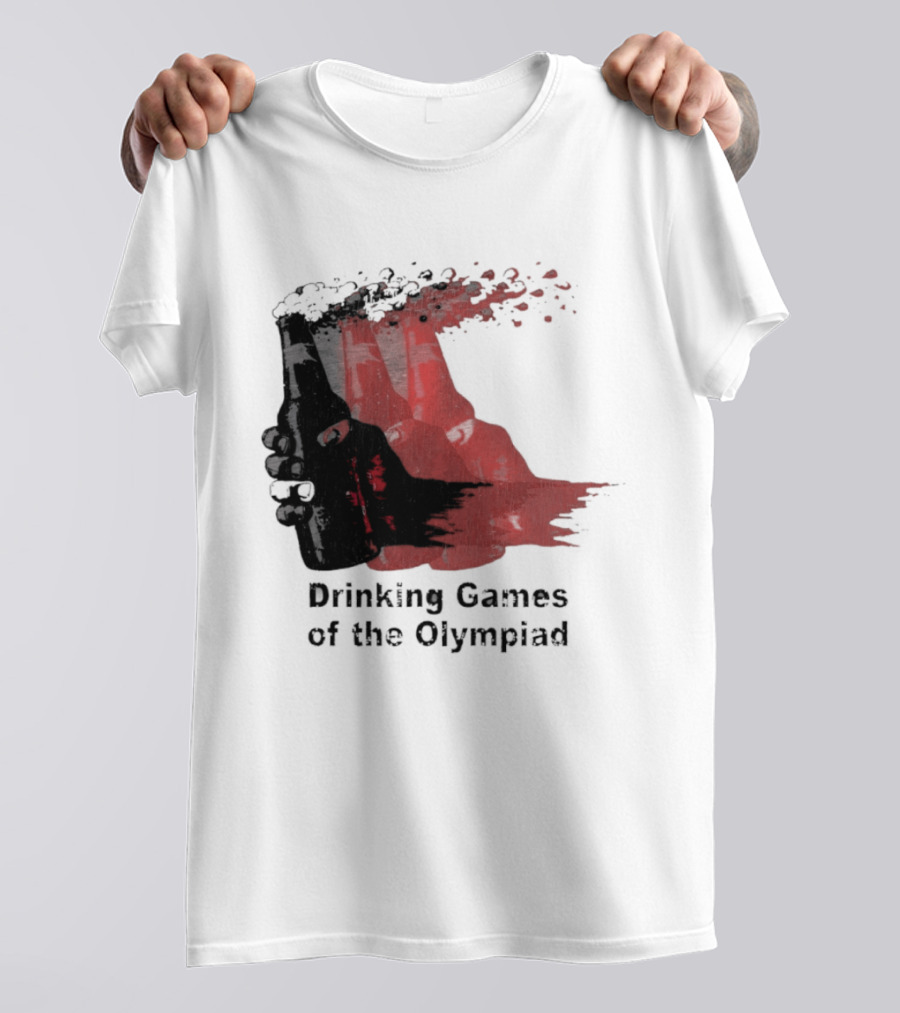 Drinking Games Of The Olympiad Pixelated Beer Splash T-Shirt