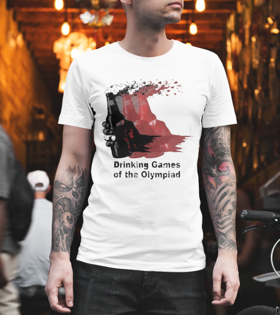Drinking Games Of The Olympiad Pixelated Beer Splash T-Shirt