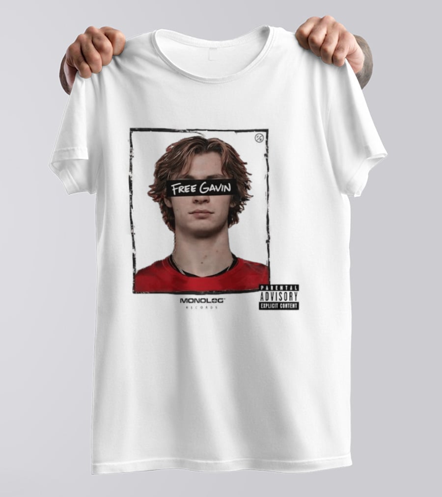 Free Gavin Mopnolog Records Parental Advisory Explicit Content T-Shirt
