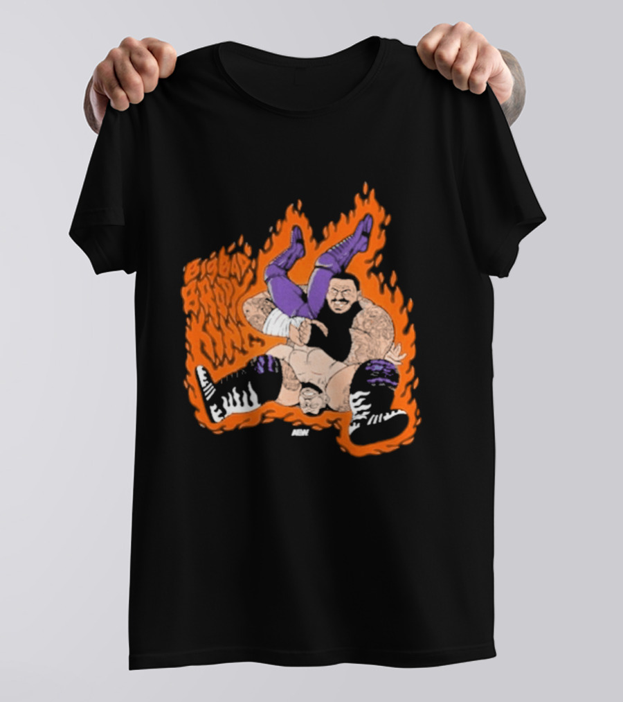 Brody King Gonzo Bomb Wrestling Move Fiery Impact T-Shirt