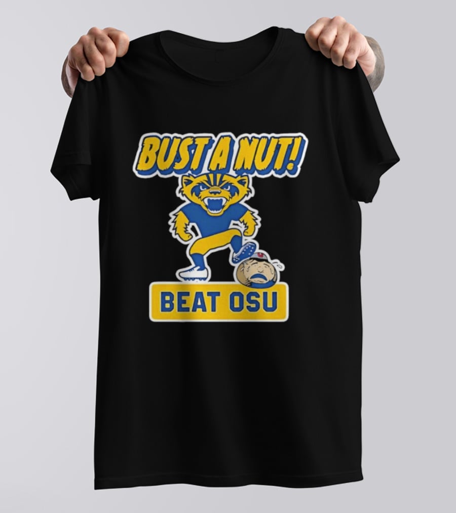 Bust A Nut Beat OSU Michigan Wolverine Rivalry Sports T-Shirt