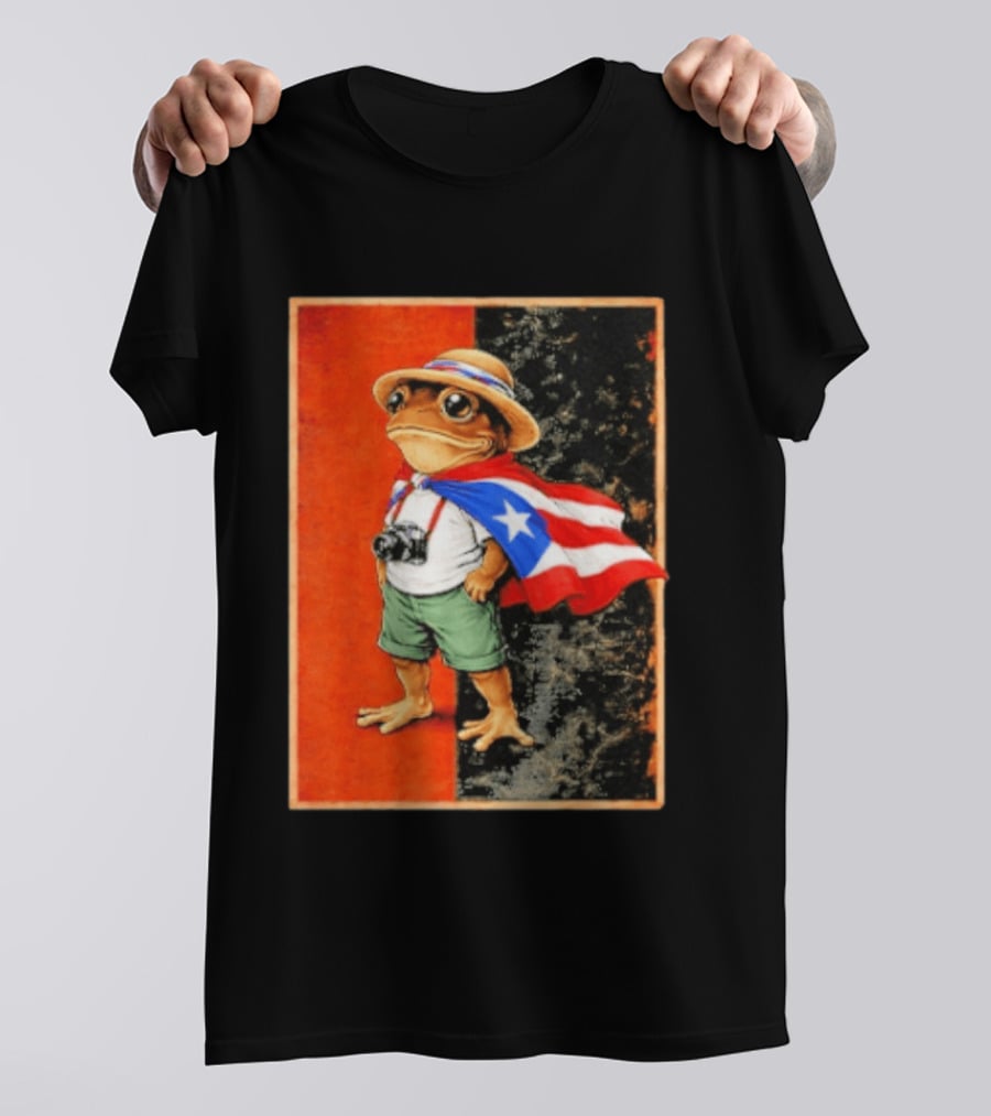 Coqui Frog Boricua Puerto Rican Flag Taino Heritage T-Shirt
