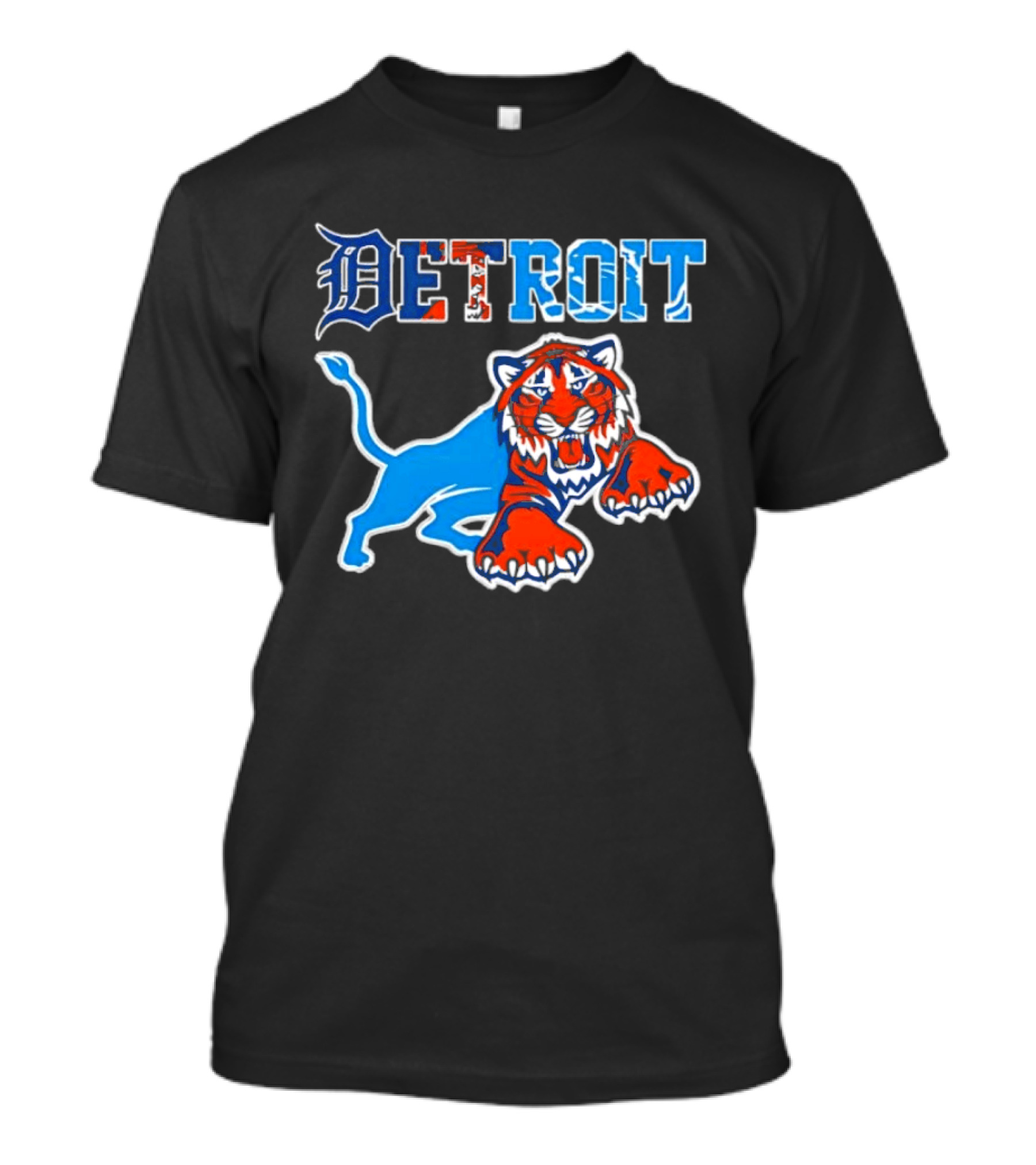 Detroit Tigers Lions Collaboration Fan Gear T-Shirt