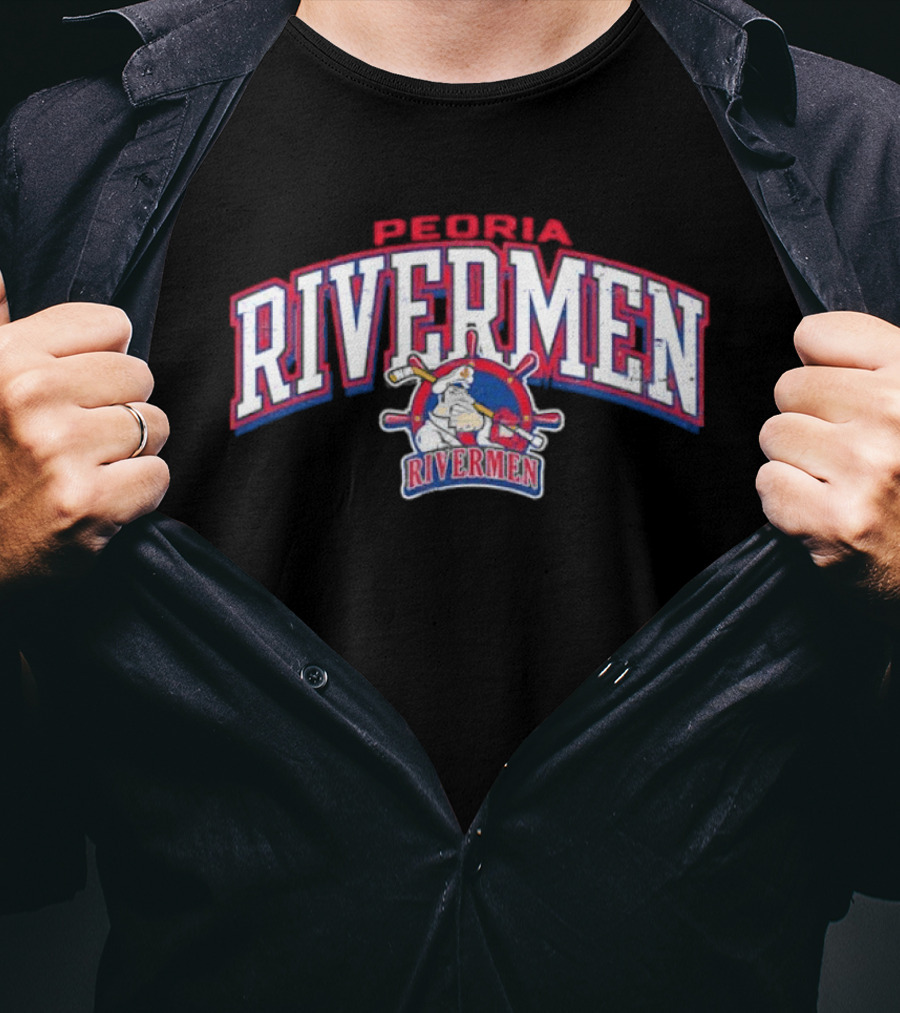 Peoria Rivermen Hockey Team Sports Merchandise Fan T-Shirt